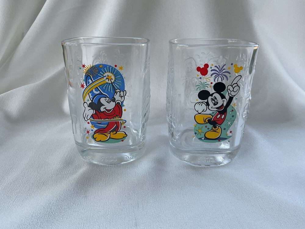 2000 McDonald’s Walt Disney World Celebration Mickey Mouse Glasses Set of 2